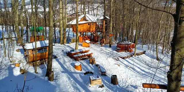 Treehouse na Dolní Moravě s privátním wellness